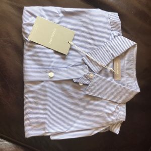 Everlane Relaxed Poplin shirt in blue stripe